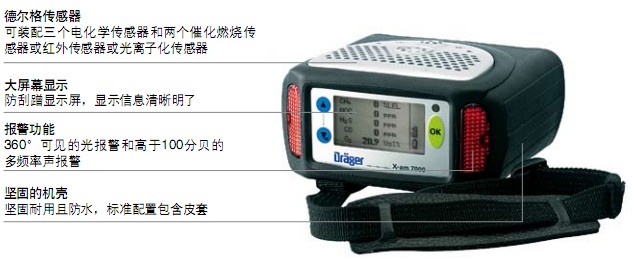 德爾格 便攜式多種氣體檢測儀 X-am7000
